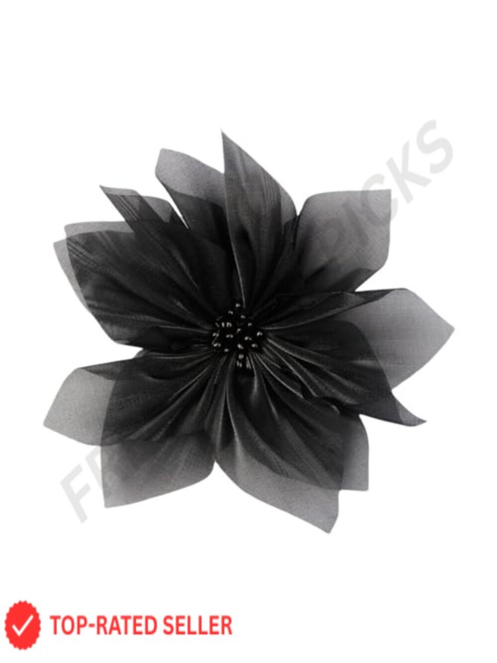 Oversized Satin Flower Brooch Pin Exaggerated Wedding Party Lapel